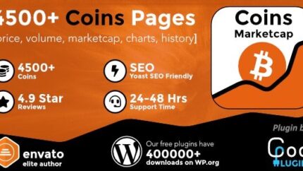 Coins MarketCap WordPress Cryptocurrency Plugin Latest