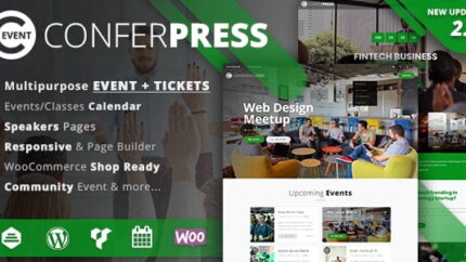 ConferPress - Multipurpose Event Tickets WordPress Theme Latest