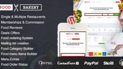 FoodBakery Delivery Restaurant Directory WordPress Theme Latest