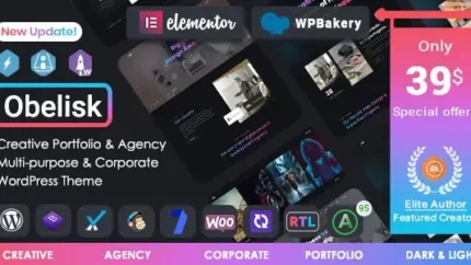 Obelisk Agency Portfolio and Creative Theme Latest