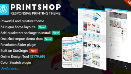 Printshop - WordPress Responsive Printing Theme Latest