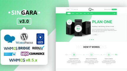 Singara - Multipurpose Hosting with WHMCS WordPress Themes Latest