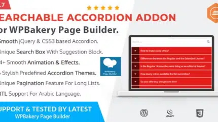 Ultimate Searchable Accordion WPBakery Addon Latest