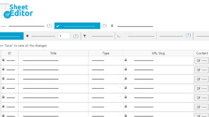 Sheet Editor