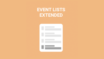 EventOn Events Lists Extended Addon Latest