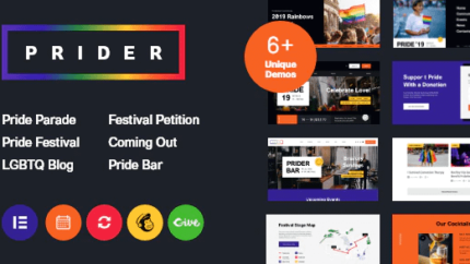 Prider | LGBT & Gay Rights Festival WordPress Theme + Bar