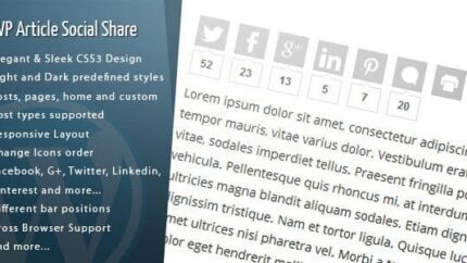 Wordpress Article Social Share