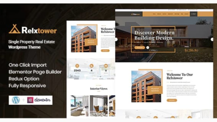 Relxtower – Single Property WordPress Theme&nbsp Latest