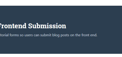 Meta Box Frontend Submission Latest