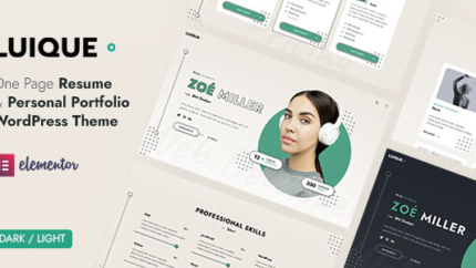 Luique – Personal Portfolio WordPress Theme